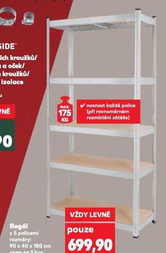 Kaufland Regál s 5 policemi nabídka