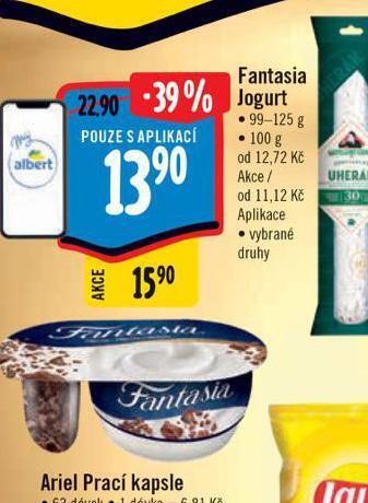 Albert Fantasia jogurt nabídka