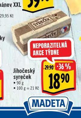 Albert Jihočeský syreček nabídka