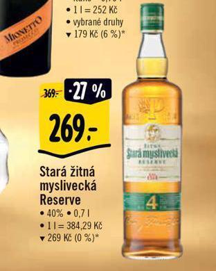 Albert Stará žitná myslivecká reserve nabídka