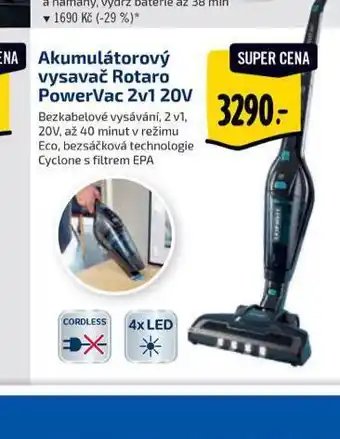 Albert Akumulátorový vysavač rotaro powervac nabídka