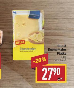 Billa Emmentaler sýr nabídka