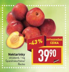 Billa Nektarinky nabídka