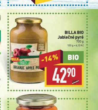 Billa Bio jablečné pyré nabídka