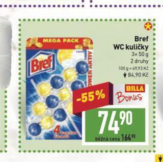 Billa Bref wc kuličky nabídka