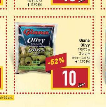 Billa Giana olivy nabídka