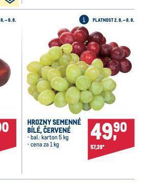 Makro Hrozny semenné bílé, červené nabídka