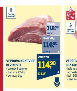 Makro Vepřová krkovice bez kosti nabídka