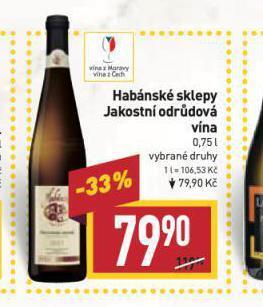 Billa Habánské sklepy nabídka