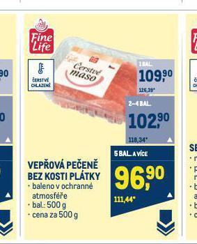 Makro Vepřová pečeně bez kosti plátky nabídka