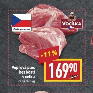 Billa Vepřová plec bez kosti nabídka