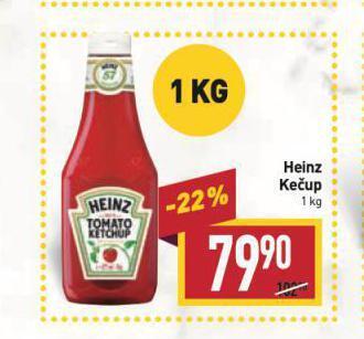 Billa Heinz kečup nabídka