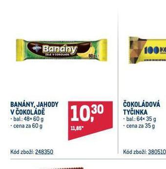 Makro Banány, jahody v čokoládě nabídka
