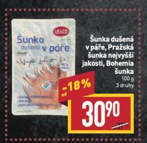 Billa Bohemia šunka nabídka