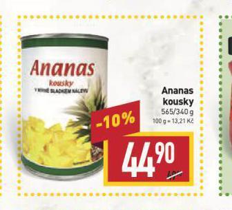 Billa Ananas kousky nabídka