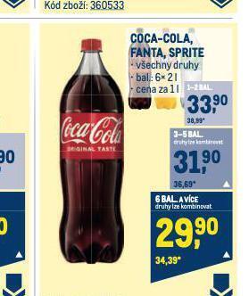 Makro Coca cola, fanta, sprite nabídka