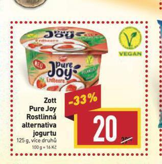Billa Zott pure joy vegan nabídka