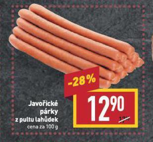 Billa Javořické párky nabídka