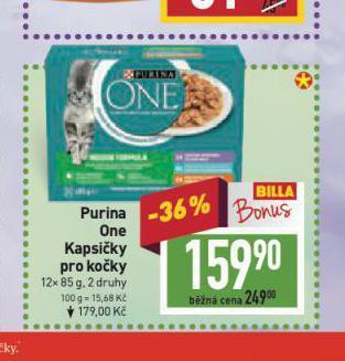 Billa Purina one kapsičky pro kočky nabídka