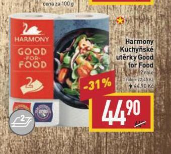 Billa Harmony kuchyňské utěrky nabídka
