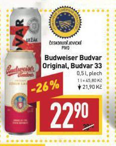 Billa Pivo budweiser budvar nabídka