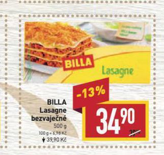 Billa Lasagne bezvaječné nabídka