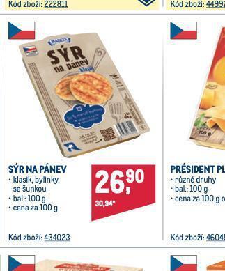 Makro Sýr na pánev nabídka