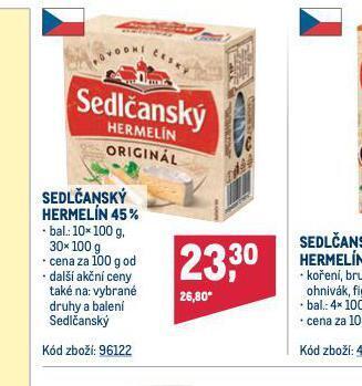 Makro Sedlčanský hermelín 45% nabídka