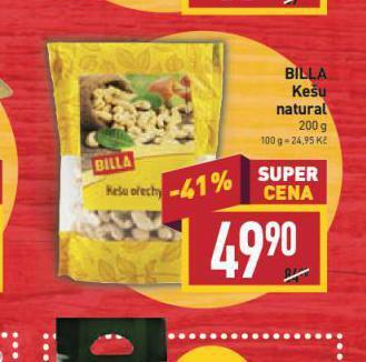 Billa Kešu nabídka