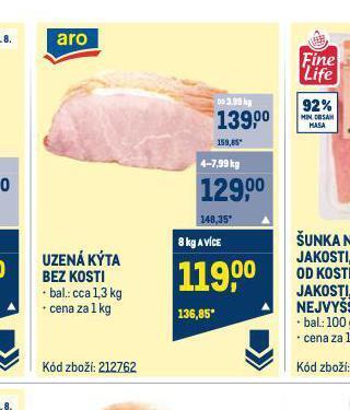 Makro Uzená kýta bez kosti nabídka