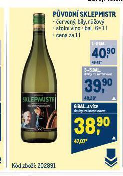 Makro Původní sklepmistr nabídka