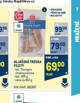 Makro Aljašská treska filety nabídka