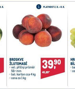 Makro Broskve žlutomasé nabídka