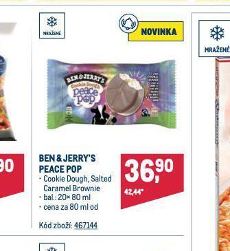 Makro Ben & jerry´s peace pop nabídka