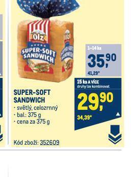 Makro Super soft sandwich nabídka