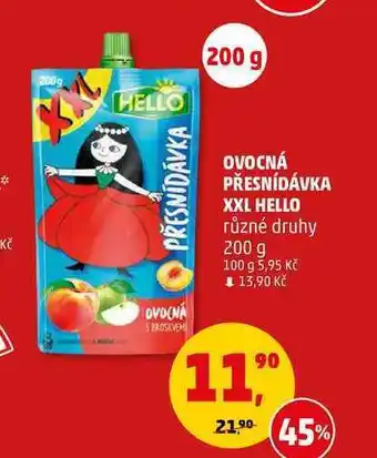 Penny Market Ovocná přesnídávka xxl hello, 200 g nabídka
