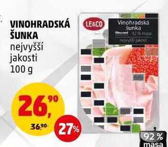 Penny Market Le&co vinohradská šunka, 100 g nabídka