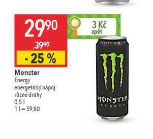 Globus Monster energy drink nabídka