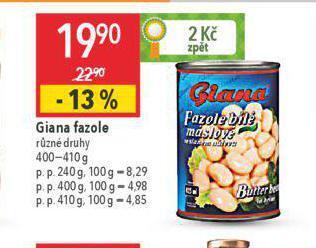 Globus Giana fazole nabídka