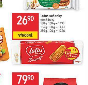 Globus Lotus sušenky nabídka