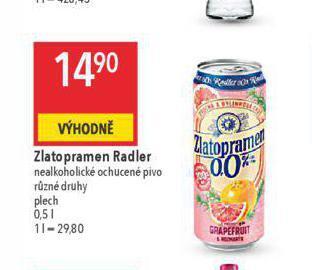 Globus Zlatopramen radler nabídka