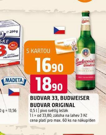 Terno Pivo budweiser budvar nabídka