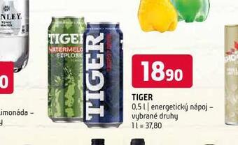 Terno Tiger energy drink nabídka