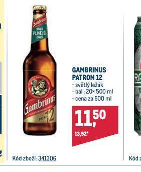 Makro Pivo gambrinus patron 12 nabídka