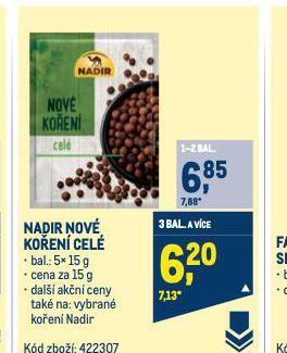 Makro Nadir nové koření celé nabídka