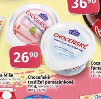 Coop Choceňské tradiční pomazánkové nabídka