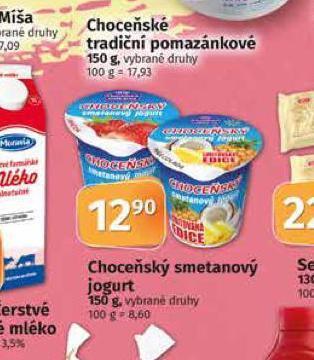 Coop Choceňský smetanový jogurt nabídka