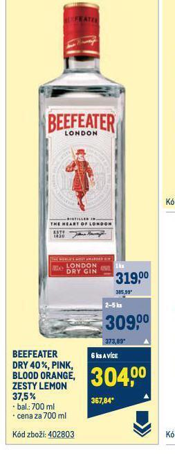 Makro Beefeater dry 40% nabídka