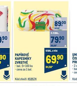 Makro Papírové kapesníky nabídka