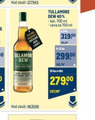 Makro Tullamore dew 40% nabídka